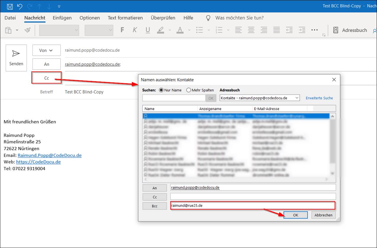 Outlook This Is How You Create An Email In Which The Recipients Cannot See The Addresses Of The